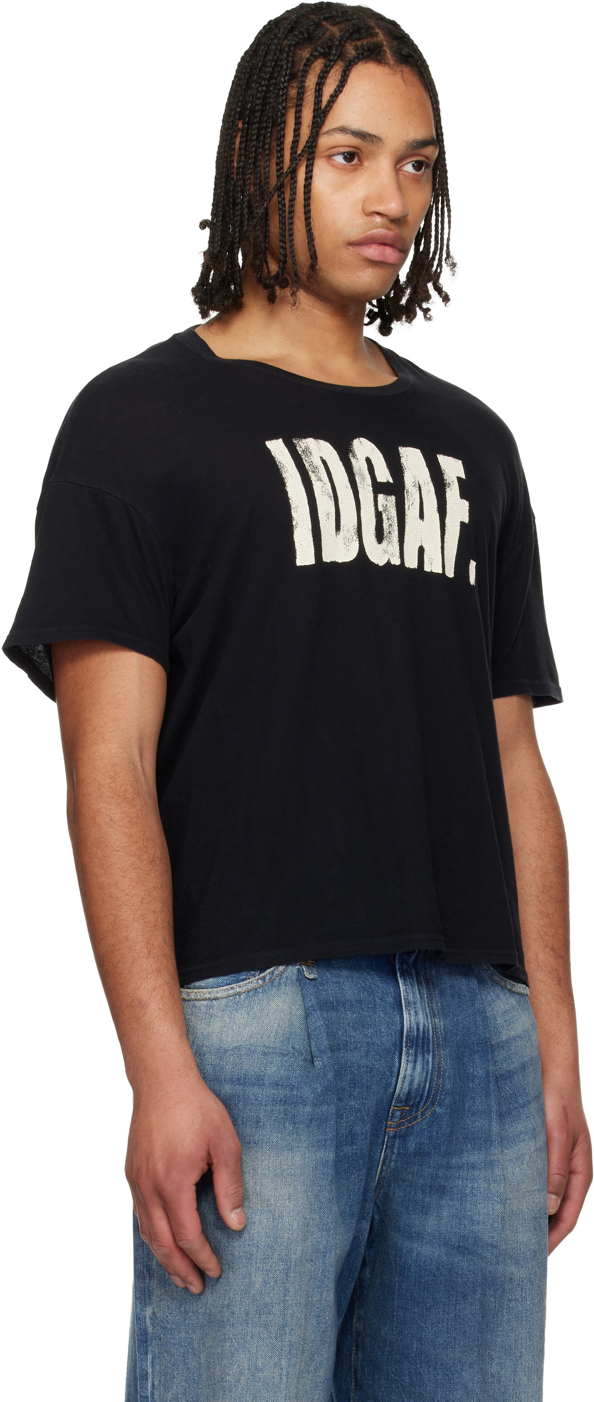 R13 Black 'I Don't Give A F' Relaxed T-shirt