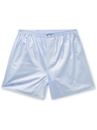 ZIMMERLI - Cotton-Jacquard Boxer Shorts - Blue