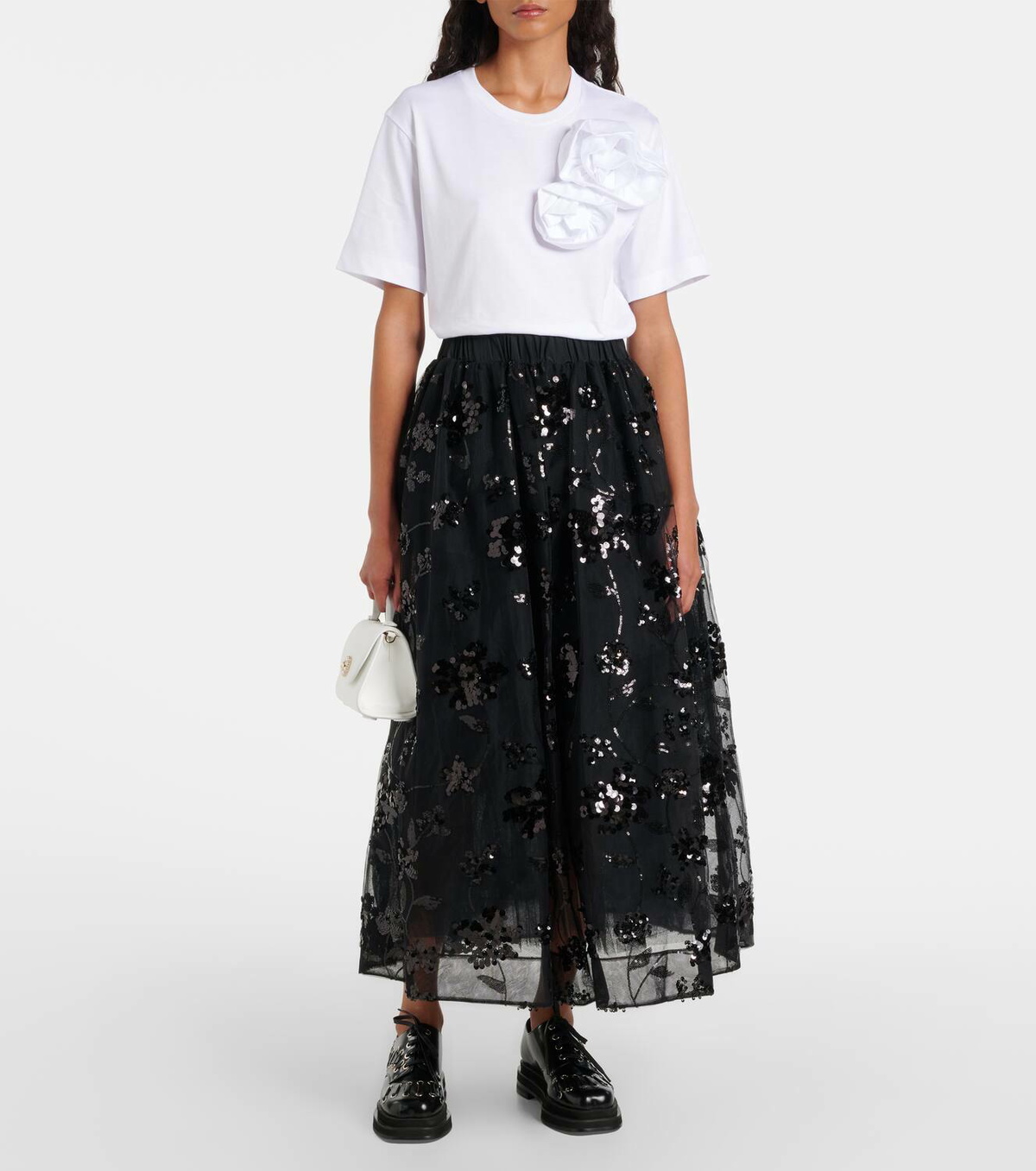 Simone Rocha Boy floral-appliqué cotton T-shirt Simone Rocha