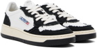 AUTRY White & Black Two-Tone Medalist Low Sneakers