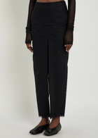 Rick Owens Sliced Tulle Midi Skirt Black