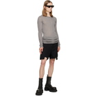 Rick Owens Gray Tower Rib LS T-shirt
