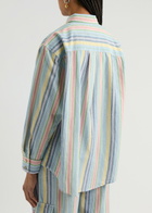 Damson Madder Skyla Striped Cotton-blend Shirt Multicoloured