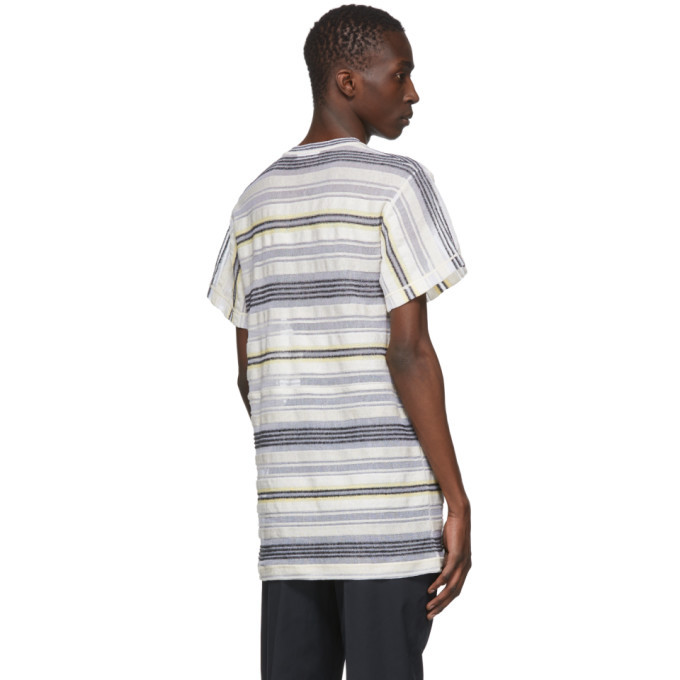 Jil Sander Multicolor Striped Mesh T-Shirt Jil Sander
