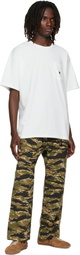 NEEDLES White Poly Jersey S/S Crew Neck T-shirt