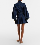 Zimmermann Luna belted denim minidress