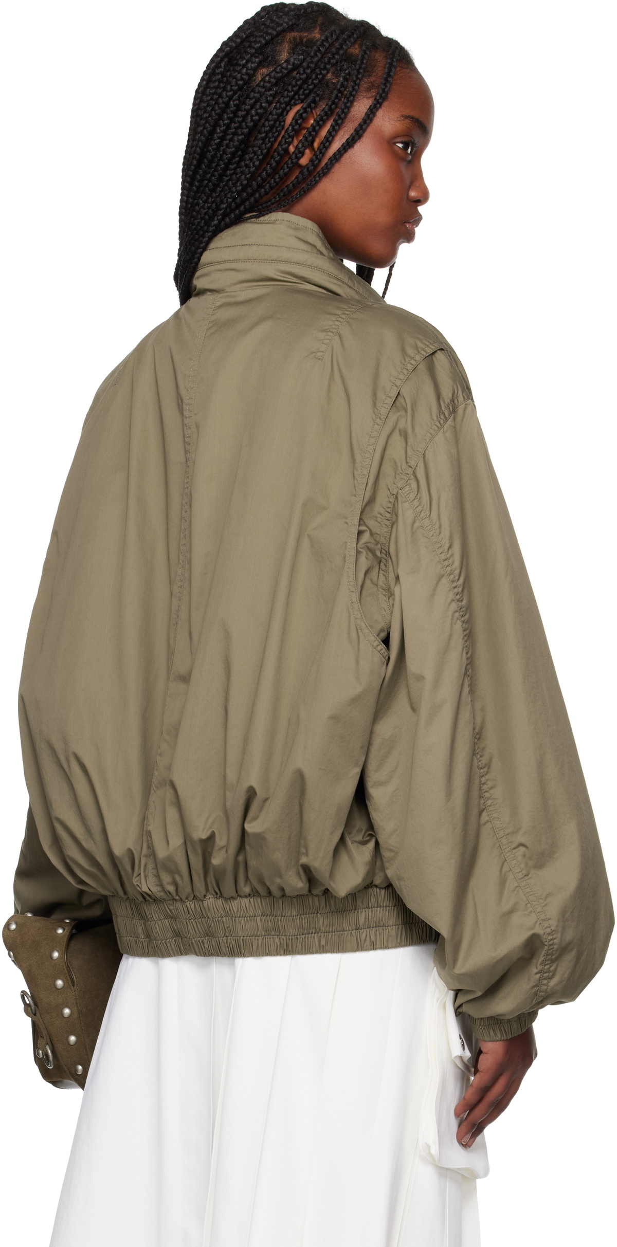 ジャケット・アウター OPEN YY COTTON CARGO BOMBER KHAKI OPEN YY Khaki Cotton Cargo Bomber Jacket OPEN YY