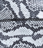 Adam Selman Sport Snake-print sports bra