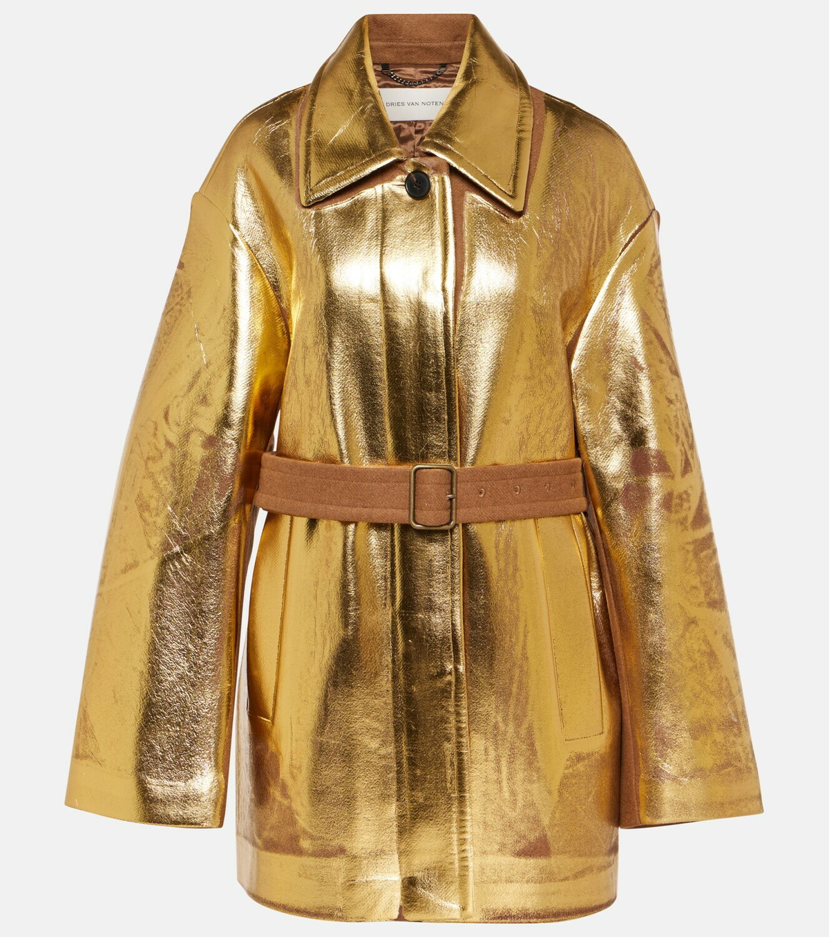 Dries Van Noten Vendals metallic wool-blend jacket Dries Van