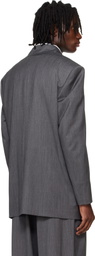 System Gray Oversized Double Blazer
