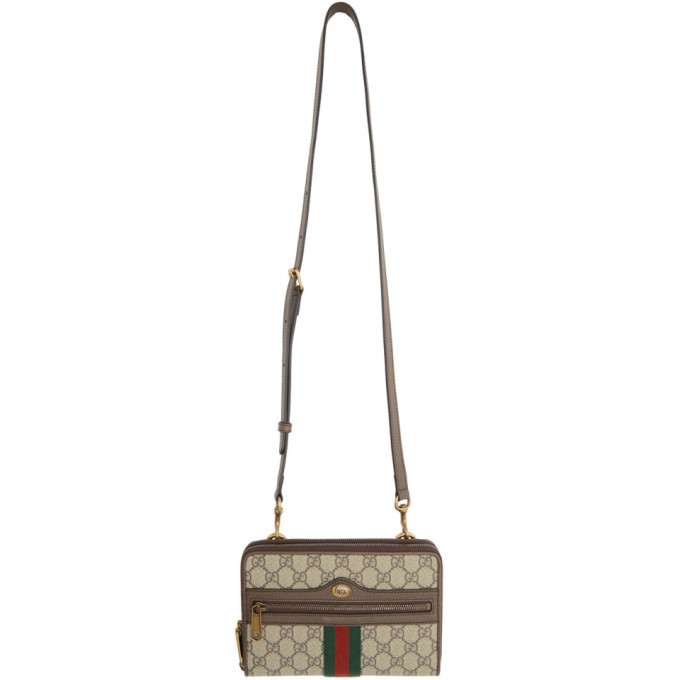 Photo: Gucci Beige Small Ophidia GG Zip Pouch