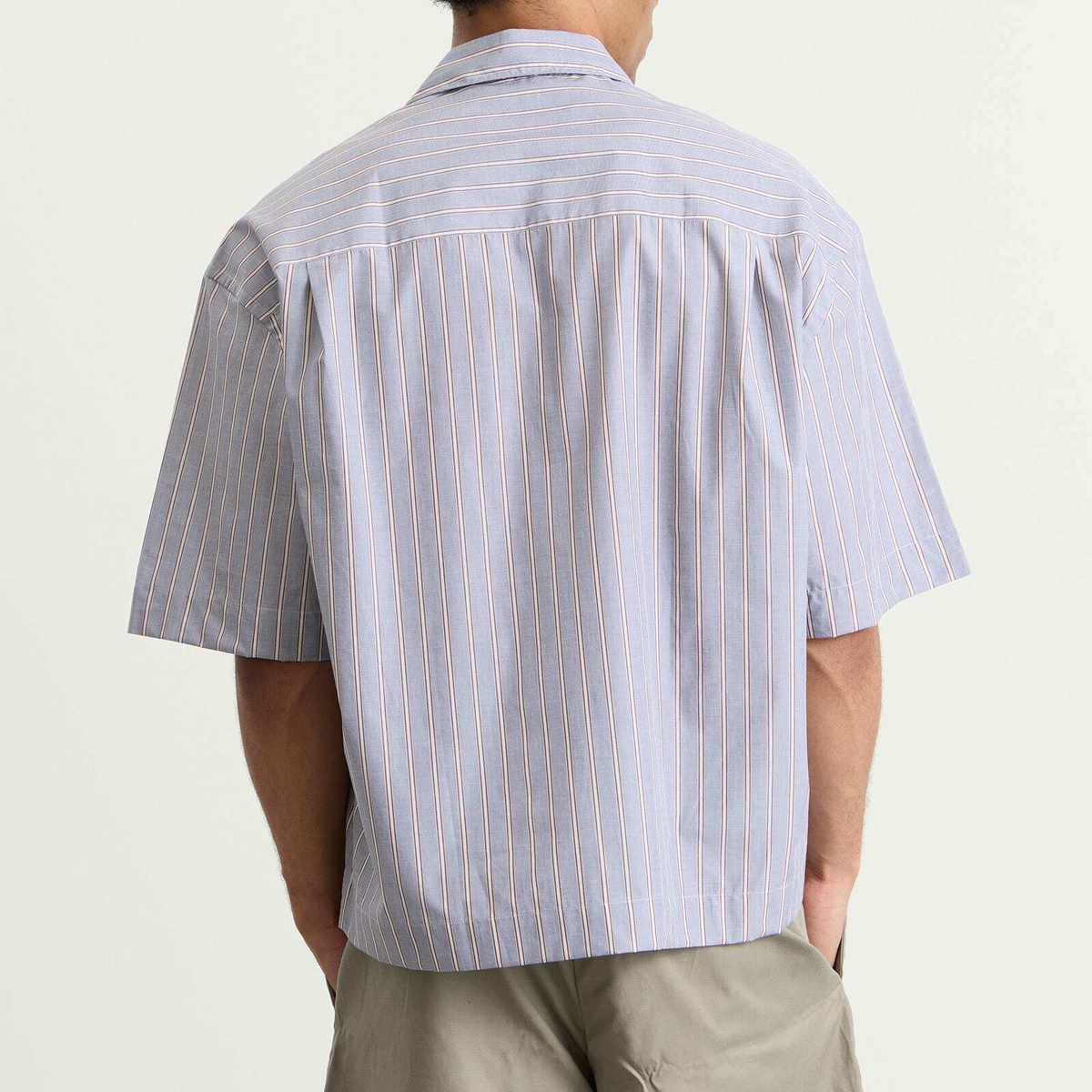 Studio Nicholson Men's Sanko Boxy Shirt in Grey/Brown