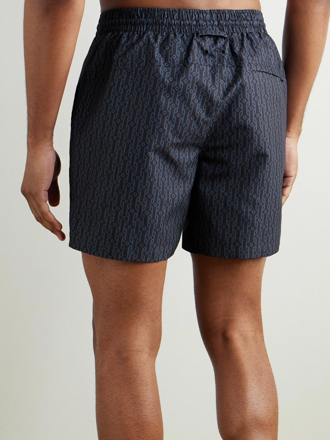 Derek Rose - Tropez Straight-Leg Mid-Length Printed Swim Shorts - Blue