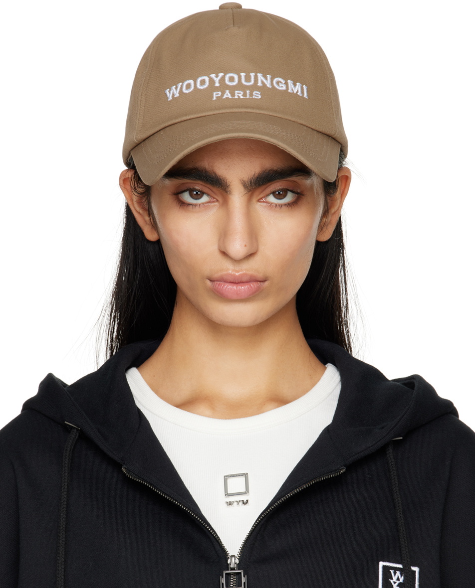 [Wooyoungmi] Embroidered Ball Cap Brown シャイニーテミン着用 Wooyoungmi] Embroidered Ball Cap Brown シャイニーテミン着用
