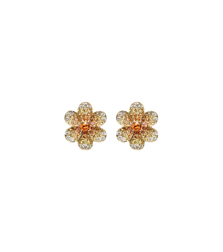 Photo: Yvonne Léon Daisy 9kt gold earrings with sapphires and diamonds