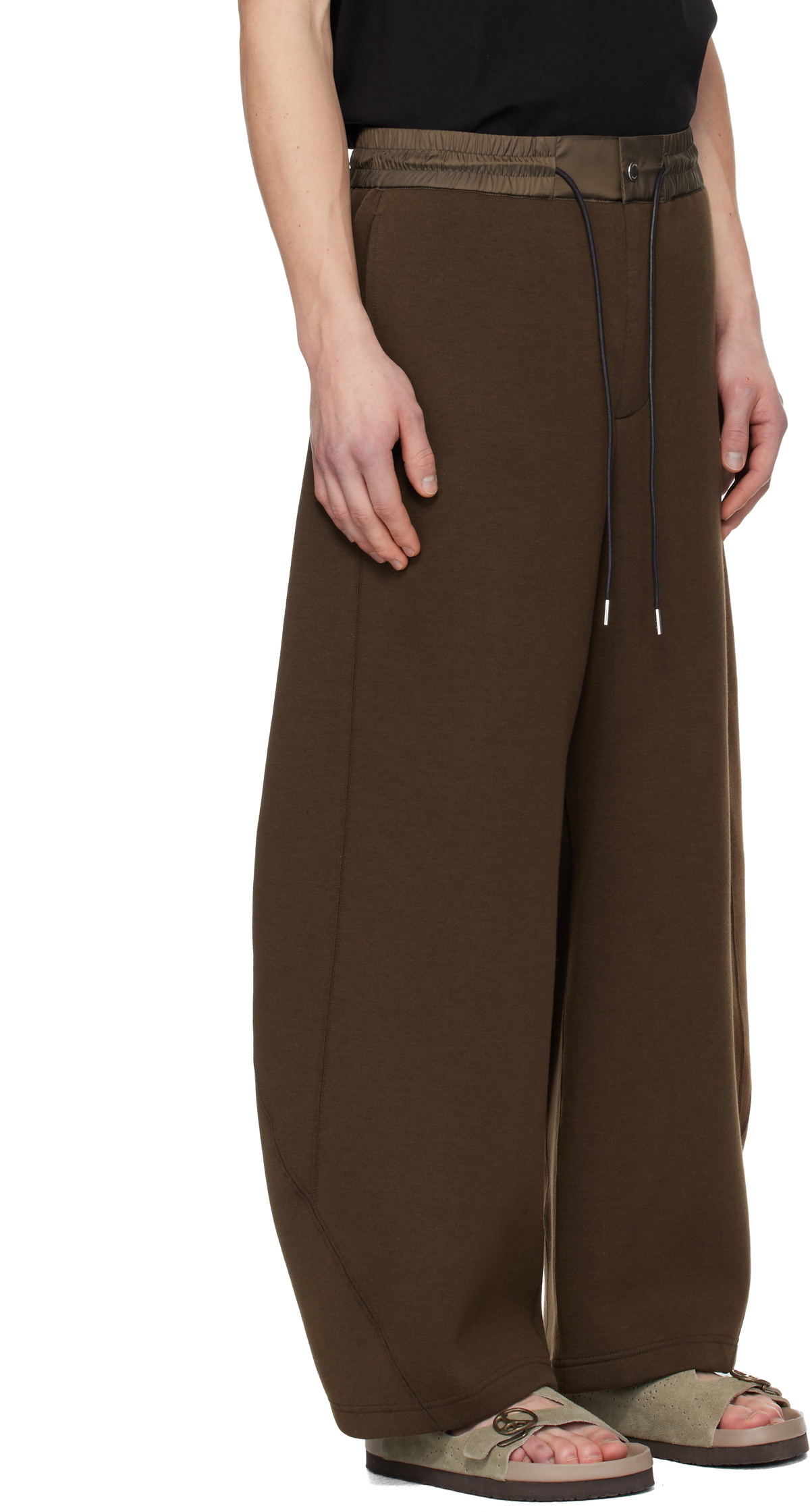 sacai Brown Sponge Sweatpants