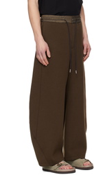 sacai Brown Sponge Sweatpants