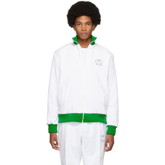 Photo: Casablanca White and Green After Sports Track Jacket