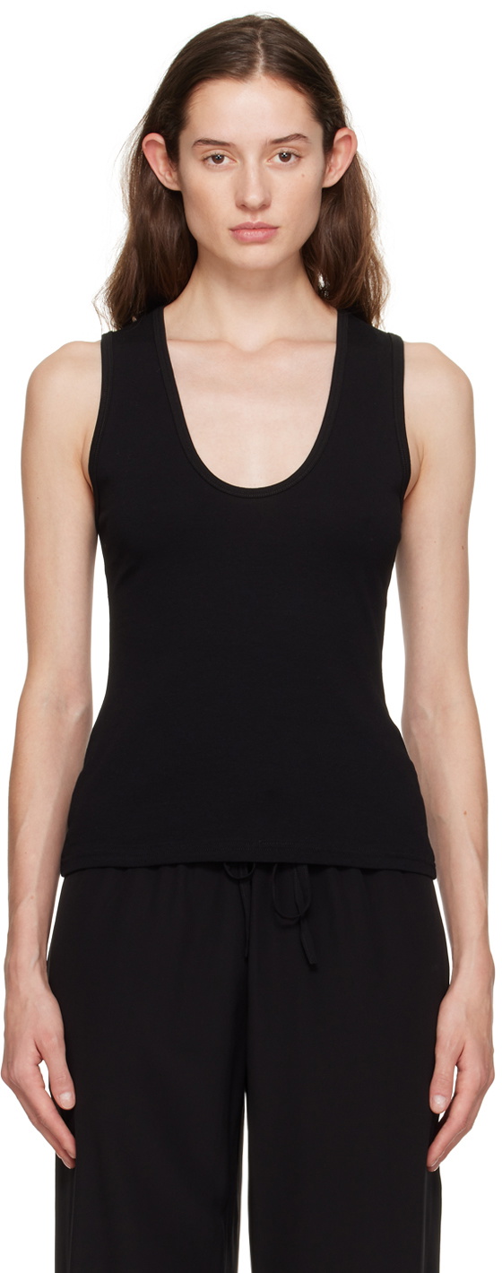 Matteau Black Scoop Tank Top