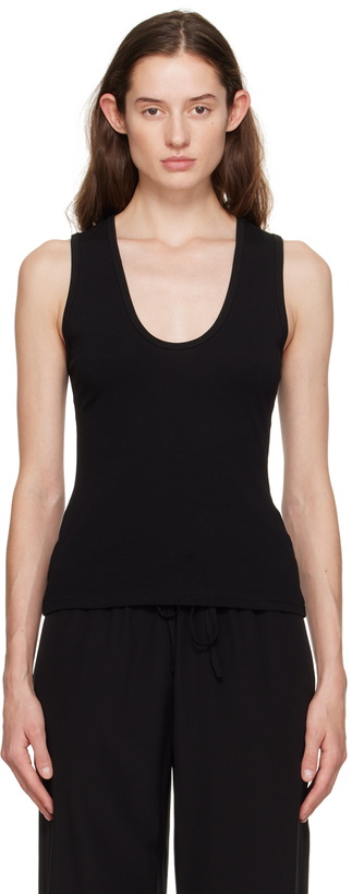 Photo: Matteau Black Scoop Tank Top