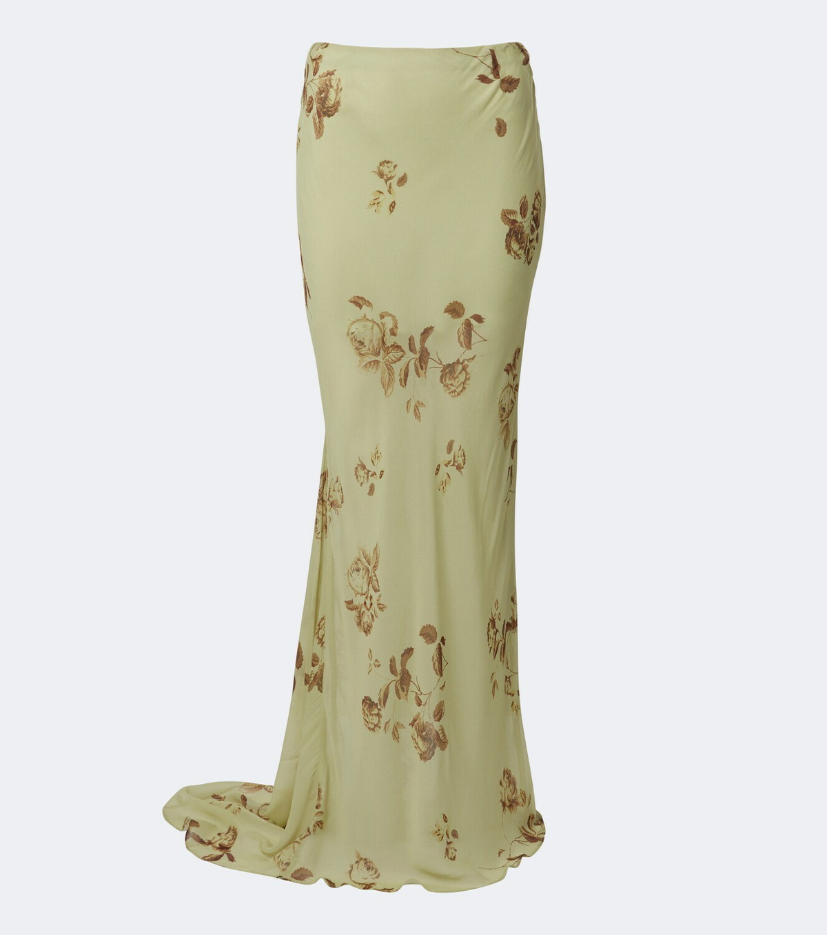 De La Vali Diosa floral georgette maxi skirt