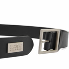 MM6 Maison Margiela Men's Numeric Buckle 3.0 Leather Belt in Black 