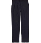 Camoshita - Easy Silk Cotton and Linen-Blend Trousers - Blue