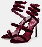 Rene Caovilla Cleo 105 velvet sandals