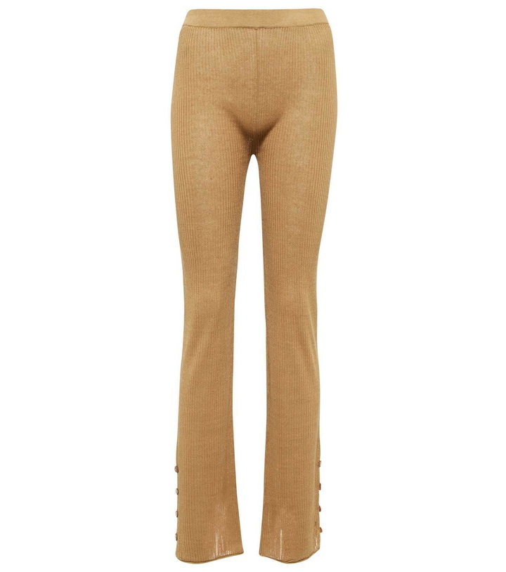 Photo: Acne Studios Ribbed-knit linen-blend leggings