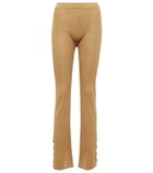 Acne Studios Ribbed-knit linen-blend leggings