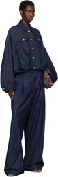Dries Van Noten Indigo Overdyed Denim Jacket