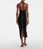 Balmain Cutout halterneck jersey midi dress