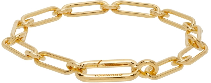 Tom Wood Gold Large Box Bracelet Tom Wood