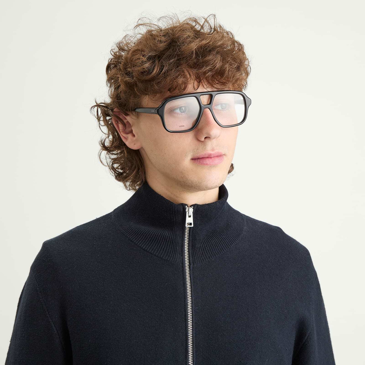 Loewe Eyewear Slim Pilot Optical Glasses in Black 