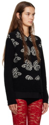 Puppets and Puppets Black & White Paisley Sweater