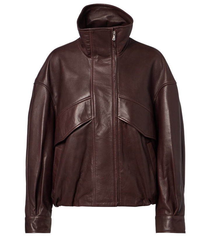 Photo: Nour Hammour Roland leather bomber jacket