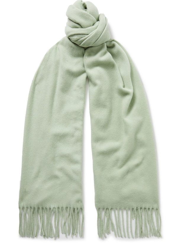 Photo: Acne Studios - Logo-Detailed Fringed Cashmere Scarf