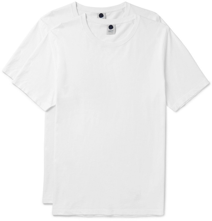 Photo: NN07 - Two-Pack Pima Cotton-Jersey T-Shirts - Men - White