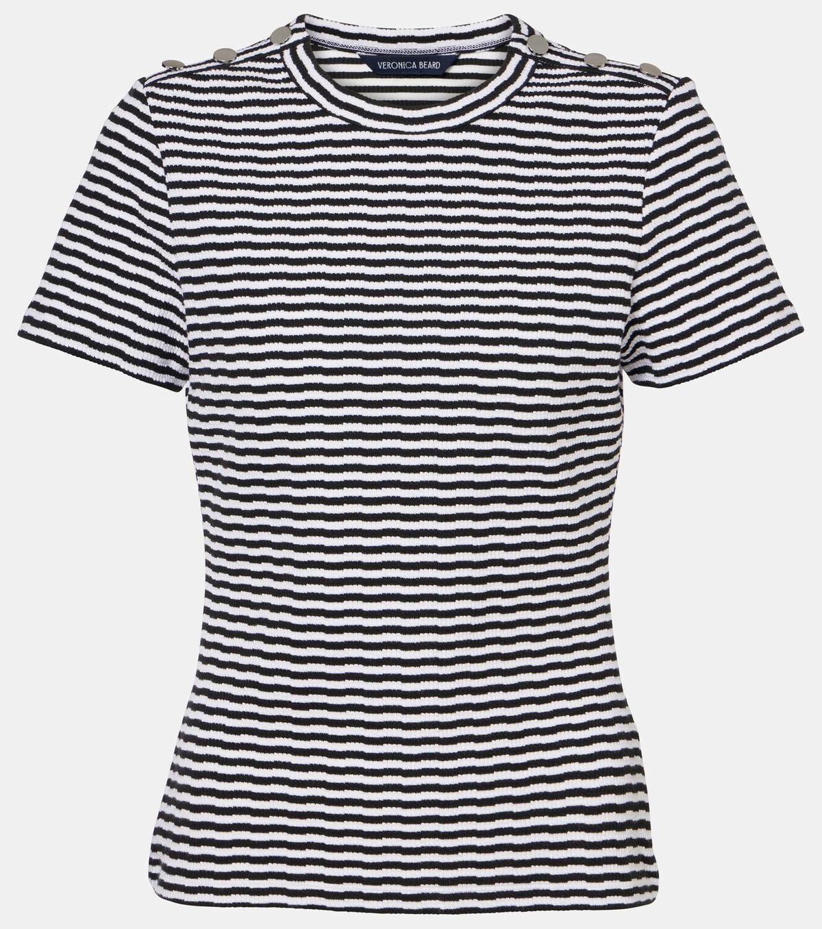 Veronica Beard Draya striped cotton-blend T-shirt