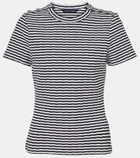 Veronica Beard Draya striped cotton-blend T-shirt