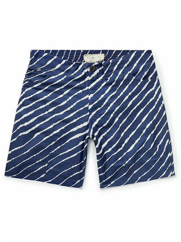 Photo: SMR Days - Vathi Mid-Length Printed Shell Swim Shorts - Blue