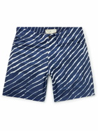 SMR Days - Vathi Mid-Length Printed Shell Swim Shorts - Blue