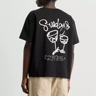 Sundays Men's Wine T-Shirt in Black