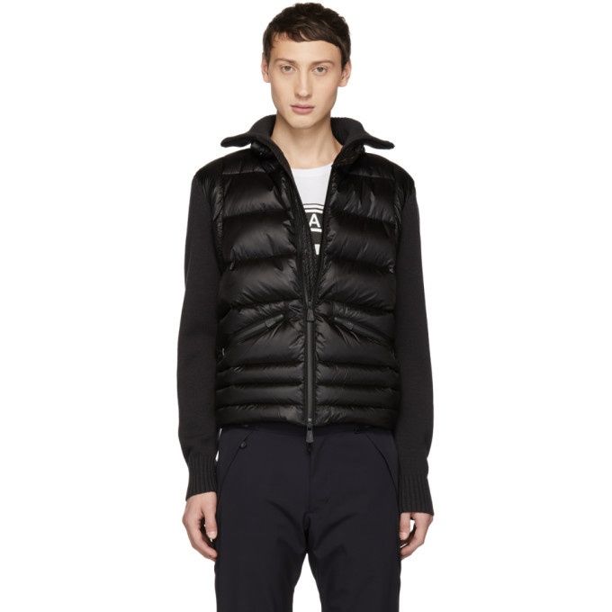 Photo: Moncler Grenoble Black Panelled Down and Wool Jacket