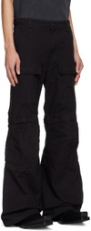 Balenciaga Black Flared Cargo Pants
