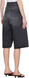 Teurn Studios Black Baggy Denim Shorts