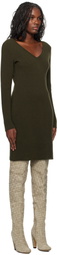 Ferragamo Khaki Knitted Minidress