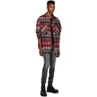 Faith Connexion Red and Black Tweed Check Shirt
