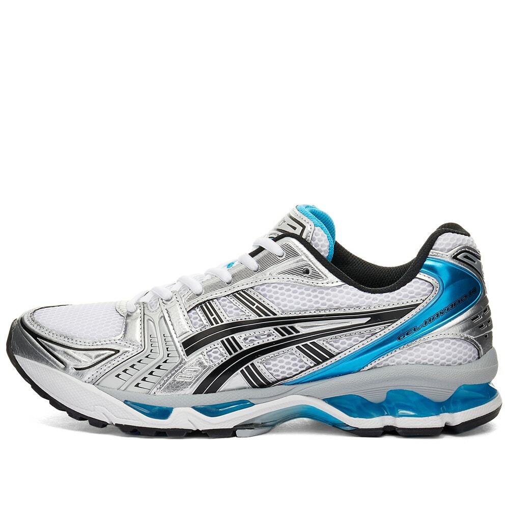 Asics Women's Gel-Kayano 14 Sneakers in White/Aizuri Blue ASICS
