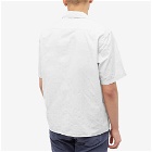 Norse Projects Men's Carsten Stripe Short Sleeve Shirt in Marble White